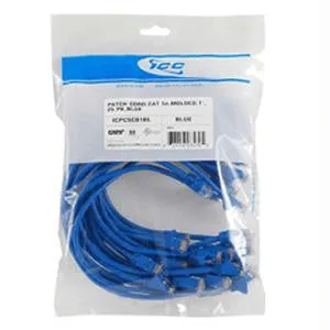 25 Pk Patch Cord-cat 6-molded-3ft Blue