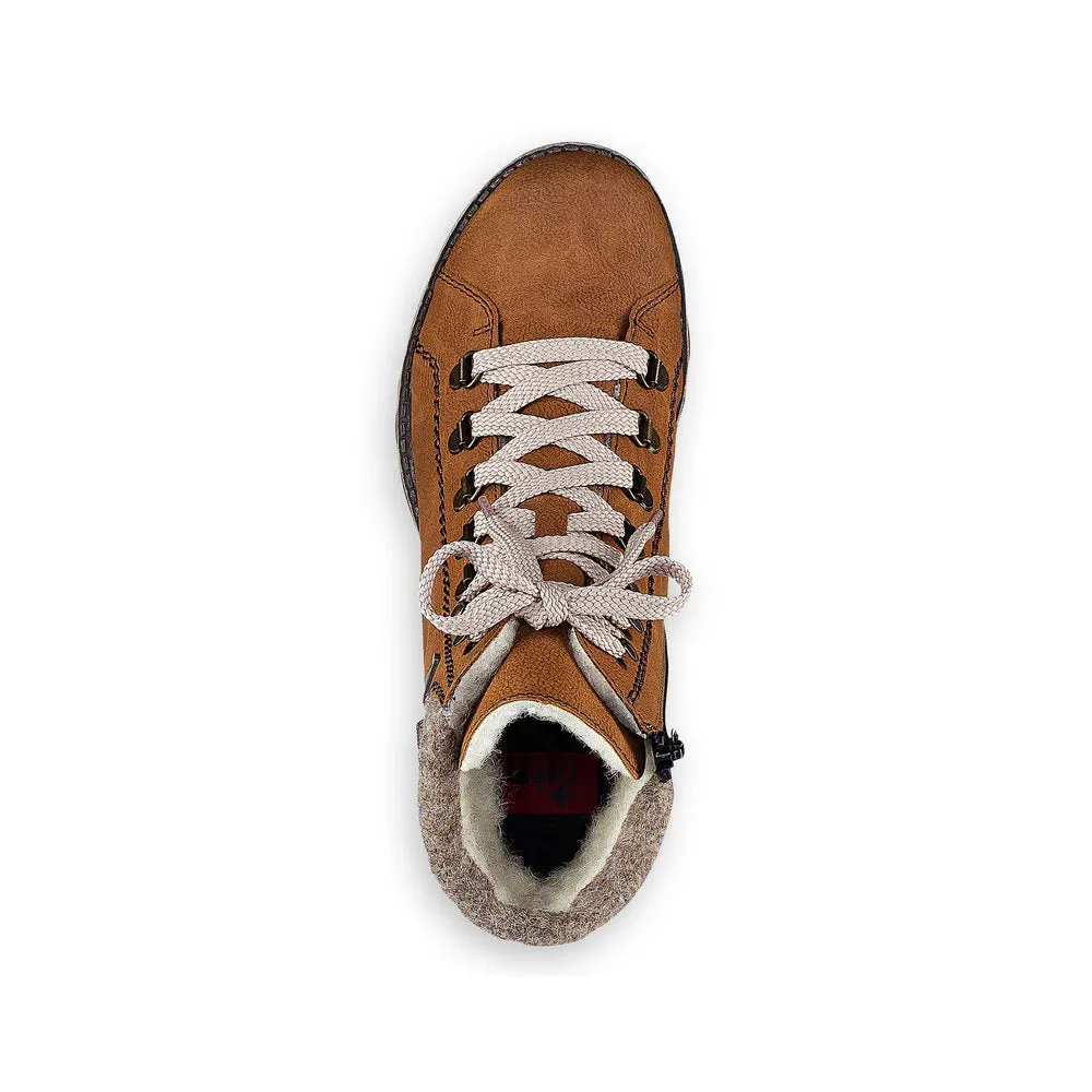 785F8-22 Brown Ankle Lace/Zip RTex