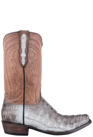 Black Jack Men's Caiman Tail Exclusive Cowboy Boots - Natural