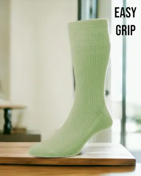 Green Wool Rich Easy Grip Socks