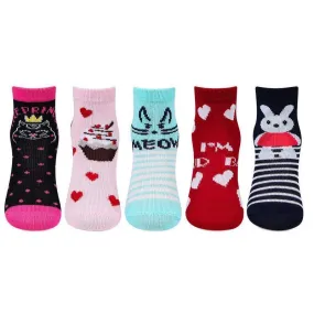 Infants Fancy Design Multi Color Cotton Socks- Pack of 5