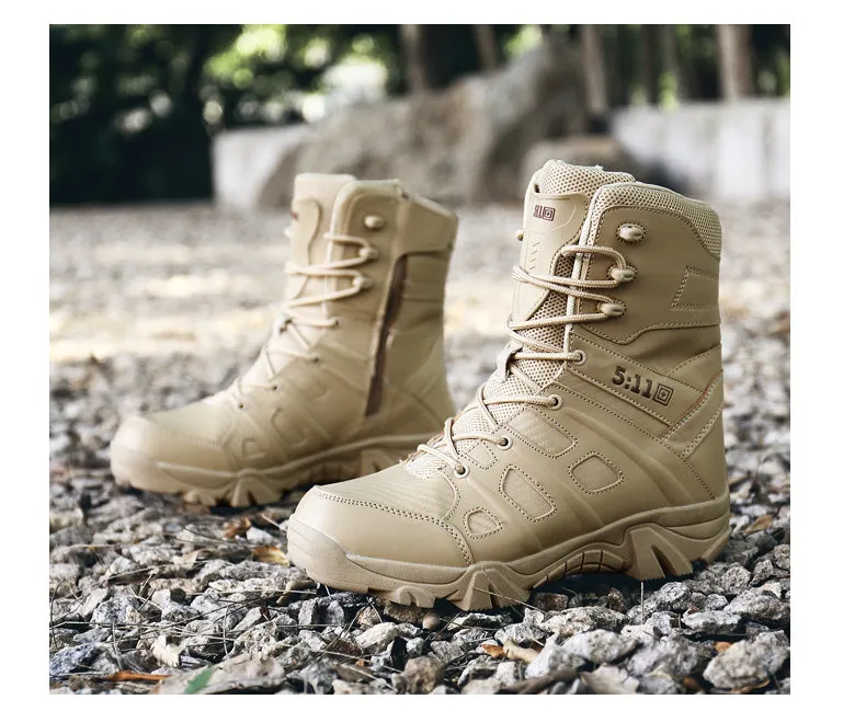 Military Combat Hi Top Boots Army Security Shoes With Side Zip | 067