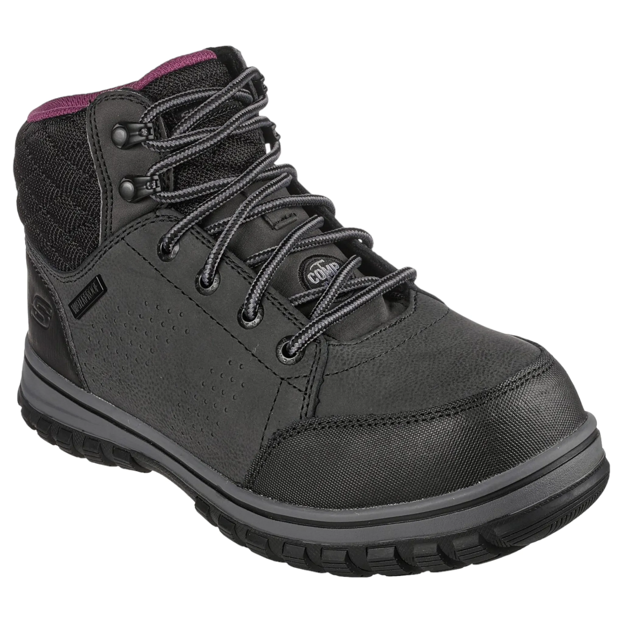 Skechers Women's 108004 McColl Composite Toe Black Work Boots